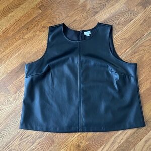 J Crew Faux Leather Tank - Never Worn